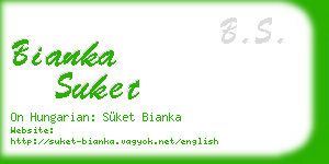 bianka suket business card